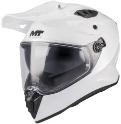 MT Helmets Casca MT Helmets Track SV Pure - Adventure, alb lucios, Ochelari soare incluși, ECE 22.06 (136700PA010)