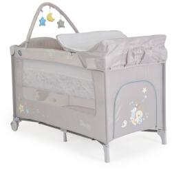 Moni Sleepy 2 szintes utazóágy pelenkázóval és játékhíddal - Szürke