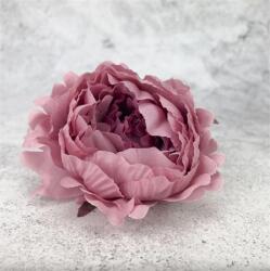  Selyemvirág Bazsarózsa fej, 12x7cm oldpink