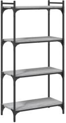 vidaXL 4 szintes szürke sonoma szerelt fa könyvespolc 60 x 30 x 120 cm (837655) (837655)