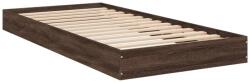 vidaXL barna tölgyszínű szerelt fa ágykeret 75 x 190 cm (842083) (842083)