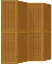 vidaXL 4 paneles barna tömör császárfa térelválasztó (358817) (358817)