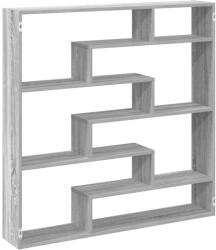 vidaXL szürke sonoma színű szerelt fa fali kockapolc 7 rekeszes színű (860027) (860027)