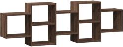 vidaXL barna tölgy színű szerelt fa fali polc 129 x 18 x 42 cm (853224) (853224)