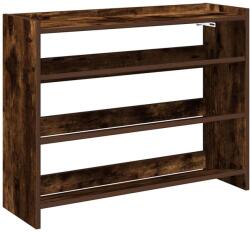 vidaXL füstös tölgy színű szerelt fa cipőtartó 80x25x61, 5 cm (859918) (859918)