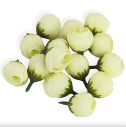  Selyemvirág Begónia virágfej krém 2cm 15db/csomag