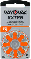 Rayovac Extra 13 Hallókészülék Elem x 8 db (RE-PR13-B8)