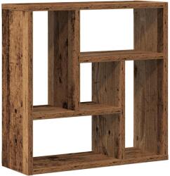 vidaXL antik fa színű szerelt fa fali polc 45 x 16 x 45 cm (856071) (856071)