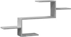 vidaXL szürke sonoma színű szerelt fa fali polc 104 x 15 x 49 cm (853205) (853205)