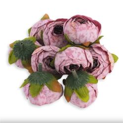  Selyemvirág Begónia virágfej cirmos mályva 3, 5cm 10db/csomag