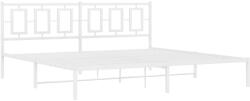 vidaXL fehér fém ágykeret fejtámlával 200 x 200 cm (374297) (374297)