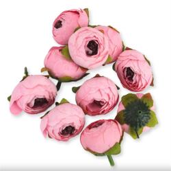  Selyemvirág Begónia virágfej rózsaszín 3, 5cm 10db/csomag