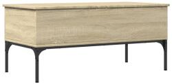vidaXL sonoma-tölgyszínű szerelt fa és fém dohányzóasztal 100x50x45 cm (845412) (845412)