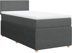 vidaXL sötétszürke szövet rugós ágy matraccal 90x190 cm (3287305) (3287305)