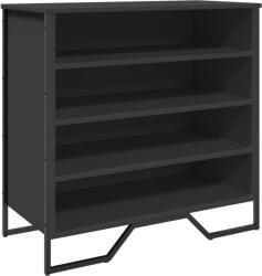 vidaXL fekete szerelt fa cipőszekrény 80 x 38 x 78 cm (848649) (848649)