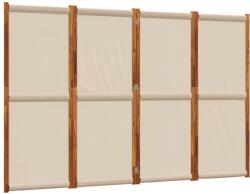 vidaXL 4 paneles tópszínű térelválasztó 280 x 180 cm (4003364) (4003364)