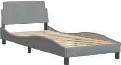 vidaXL világosszürke szövet ágykeret fejtámlával 80 x 200 cm (373065) (373065)