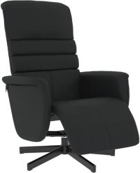 vidaXL fekete műbőr dönthető fotel lábtartóval (356703) (356703)