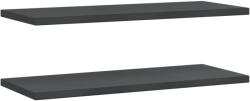 vidaXL 2 db fekete rozsdamentes acél fali polc 100 x 40 x 3 cm (30287) (30287)