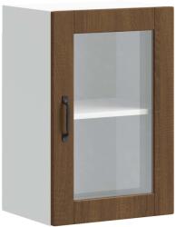 vidaXL Konyhai fali szekrény üvegajtóval "Porto" Barna tölgyfa (854014) (854014)