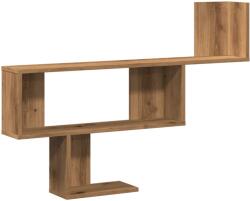 vidaXL kézműves tölgy színű szerelt fa fali polc 100 x 15 x 70 cm (853199) (853199)