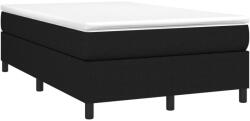 vidaXL fekete szövet rugós ágy matraccal 120 x 190 cm (3269685) (3269685)