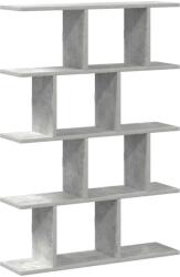 vidaXL betonszürke szerelt fa fali kockapolc 12 rekeszes színű (860016) (860016)