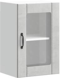 vidaXL Konyhai fali szekrény üvegajtóval Lucca betonszürke (853771) (853771)