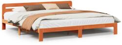 vidaXL viaszbarna tömör fenyőfa ágy matrac nélkül 200 x 200 cm (855563) (855563)
