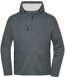 Daiber Jachetă fleece tricotată JN1874 - Gri închis prespălat / natural | M (JN1874-1782978313)