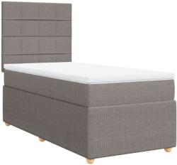 vidaXL tópszínű szövet rugós ágy matraccal 90 x 200 cm (3291943) (3291943)