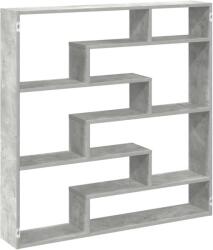 vidaXL betonszürke szerelt fa fali kockapolc 7 rekeszes színű (860025) (860025)