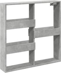 vidaXL betonszürke szerelt fa faliszekrény 80 x 15 x 80 cm (854547) (854547)