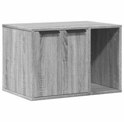 vidaXL szürke sonoma színű szerelt fa macskaalomdoboz 60 x 40 x 40 cm (857729) (857729)