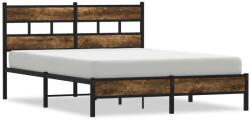 vidaXL sonoma tölgy színű fejtámlás ágykeret matrac nélkül 140x190 cm (4017200) (4017200)