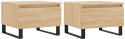 vidaXL 2 db sonoma-tölgy szerelt fa dohányzóasztal 50 x 46 x 35 cm (830883) (830883)