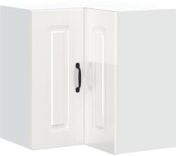 vidaXL Konyhai fali sarokszekrény Kalmar magasfényű fehér színű műfa (853619) (853619)