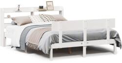 vidaXL fehér tömör fenyőfa ágy matrac nélkül 150 x 200 cm (3306622) (3306622)