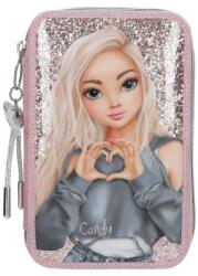 TOPModel töltött tolltartó, 2-emeletes, rózsaszín-szürke, barátnős, MY BFF (5) (413293)