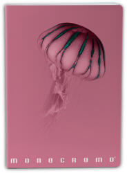 Pigna Monocromo tűzött füzet, A4, 38 lap, vonalas, 4-féle, PINK (2330121)