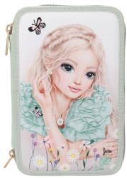 TOPModel töltött tolltartó, 3-emeletes, pasztellzöld, virágos, pillangós SUMMER FEELING (5) (413303)