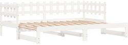 vidaXL fehér tömör fenyőfa kihúzható kanapéágy 2 x (90 x 200) cm (840389) (840389)