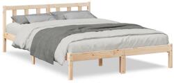 vidaXL tömör fenyőfa extra hosszú ágykeret matrac nélkül 160 x 210 cm (852436) (852436)