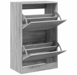 vidaXL szürke sonoma színű szerelt fa cipőszekrény 60 x 34 x 96, 5 cm (839950) (839950)