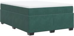 vidaXL sötétzöld bársony rugós ágy matraccal 140x190 cm (3285284) (3285284)