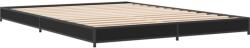 vidaXL fekete szerelt fa és fém ágykeret 135 x 190 cm (845161) (845161)