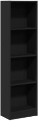 vidaXL fekete szerelt fa könyvszekrény 40 x 24 x 143 cm (857784) (857784)