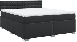 vidaXL fehér műbőr rugós ágy matraccal 200 x 200 cm (3286136) (3286136)