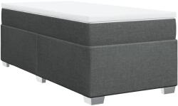 vidaXL sötétszürke szövet rugós ágy matraccal 80 x 200 cm (3285089) (3285089)