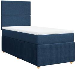 vidaXL kék szövet rugós ágy matraccal 80 x 200 cm (3291882) (3291882)